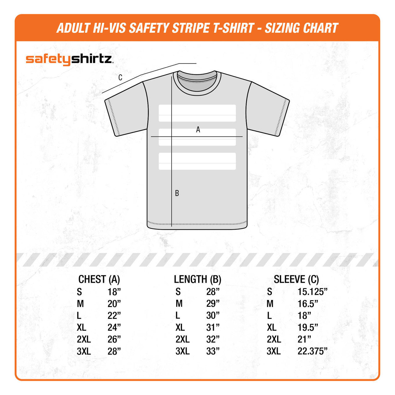 Adult Tee - Size Chart