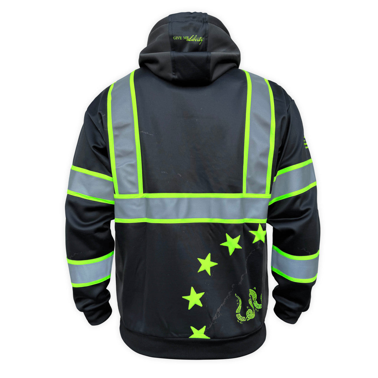 SS360º Stealth 1776 Betsy Ross LIGHTWEIGHT Hoodie - Black - Type-O - Reflective Enhanced Visibility