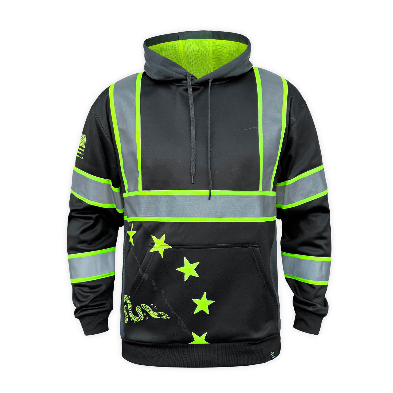 SS360º Stealth 1776 Betsy Ross LIGHTWEIGHT Hoodie - Black - Type-O - Reflective Enhanced Visibility