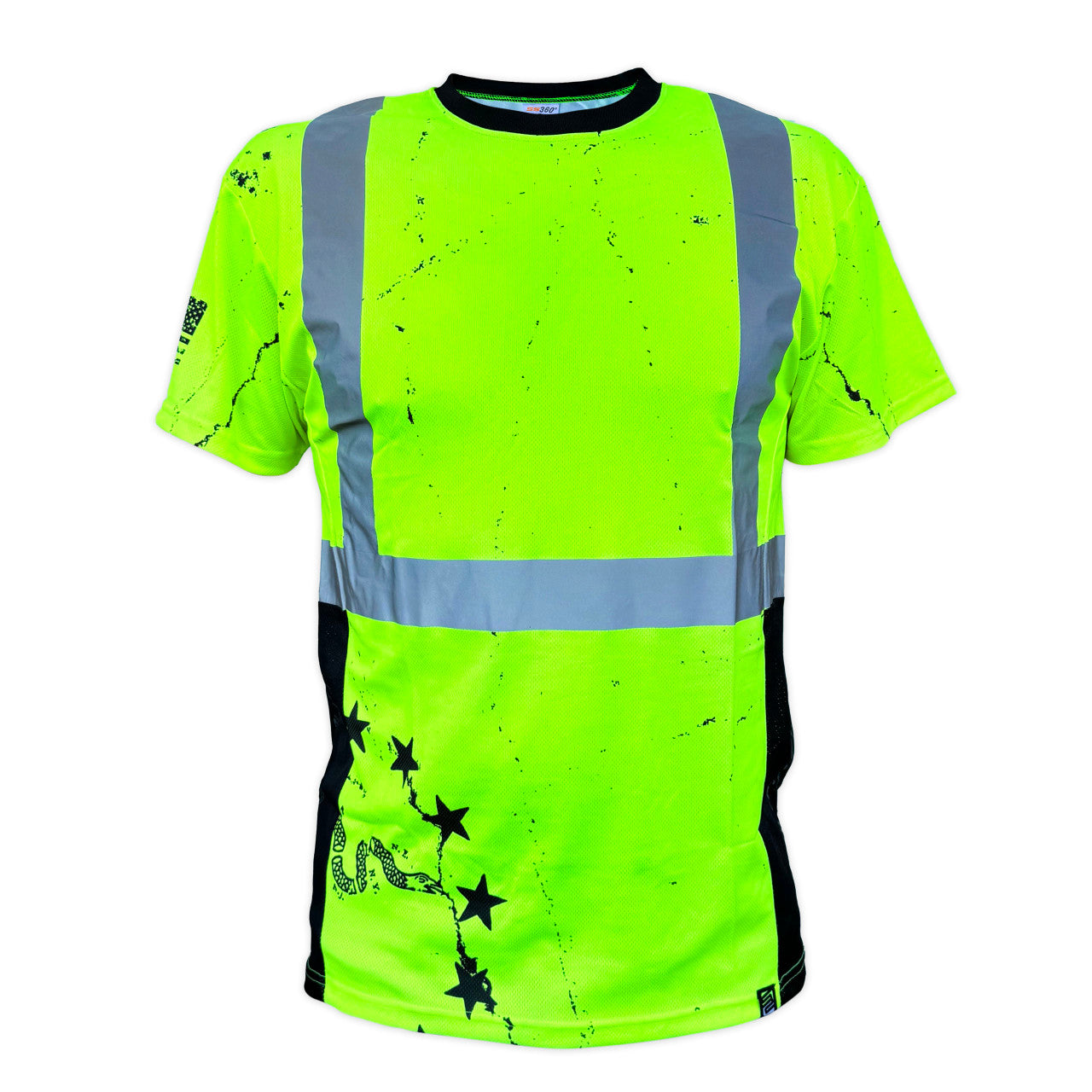 SS360º 1776 Betsy Ross Yellow Class 2 - Type-R - UPF 40 - Reflective Safety Shirt