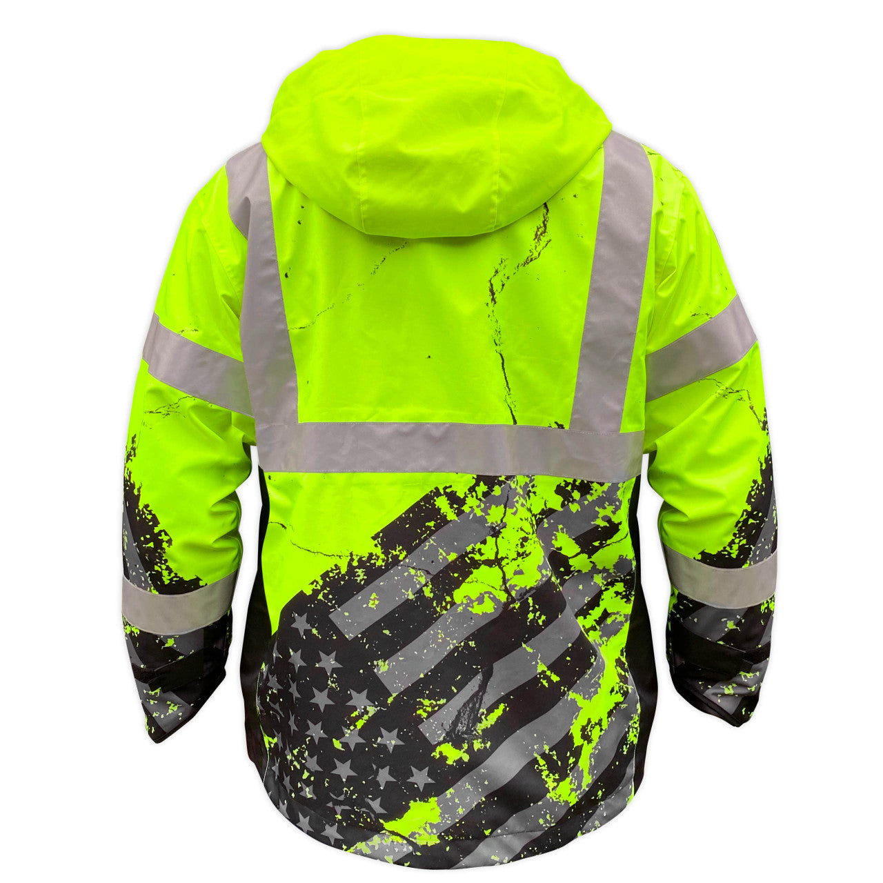 SS360º American Grit - Yellow - Class 3 - Type-R - Reflective Waterproof Safety Rain Jacket