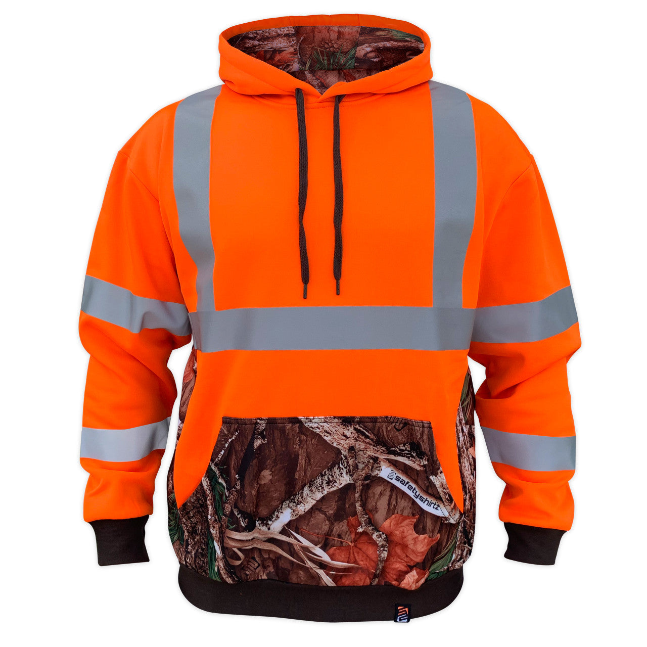 SS360º Deepwood Camo - Orange - Class 3 - Type-R - Reflective Safety Hoodie