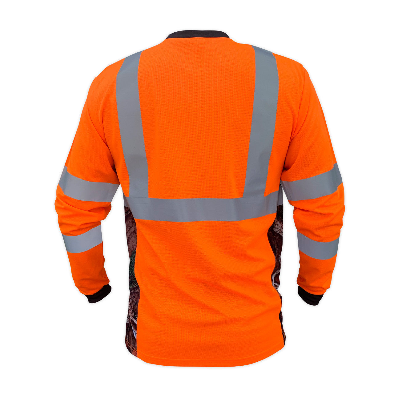 SS360º Deepwoods Camo Long Sleeve - Orange - Class 3 - Type-R - UPF 40 - Reflective Safety Shirt