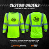 SS360º Basic - Yellow - Long Sleeve Class 3 - Type-R - UPF 40 - Reflective Safety Tee - Custom Orders