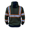 SS360º Basic - Military Green/Neon Orange - Enhanced Visibility - Reflective Safety Hoodie