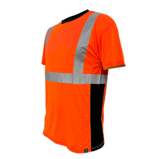 SS360º Basic - Orange - Class 2 - Type-R - UPF 40 - Reflective Safety Shirt
