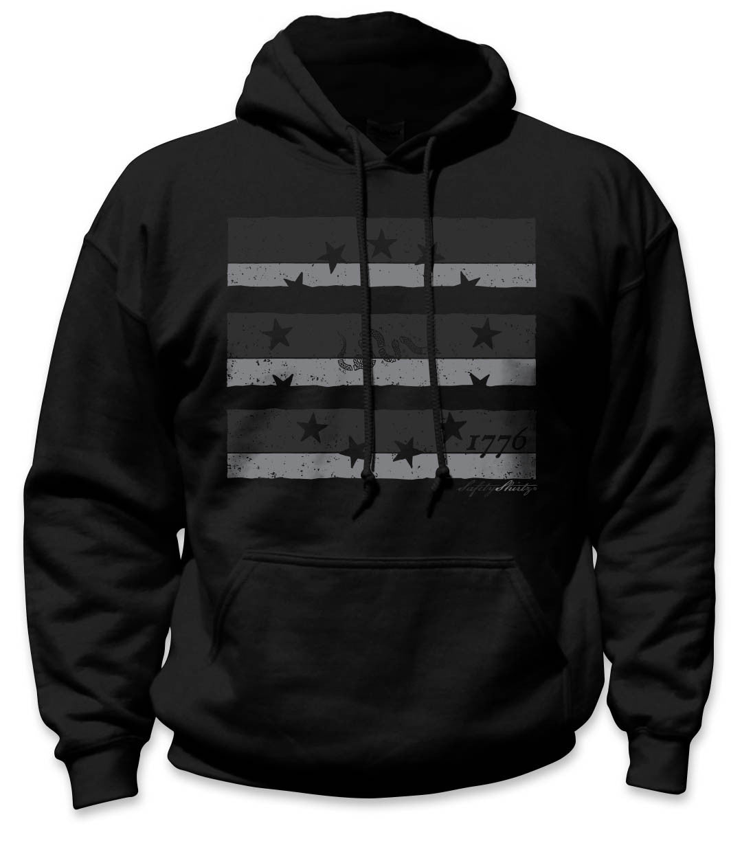 1776 Betsy Ross - Safety Stripe Hoodie - Gray/Reflective/Black