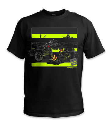 Basecamp Hi-Vis Safety Stripe Shirt - Neon Yellow/Reflective/Black
