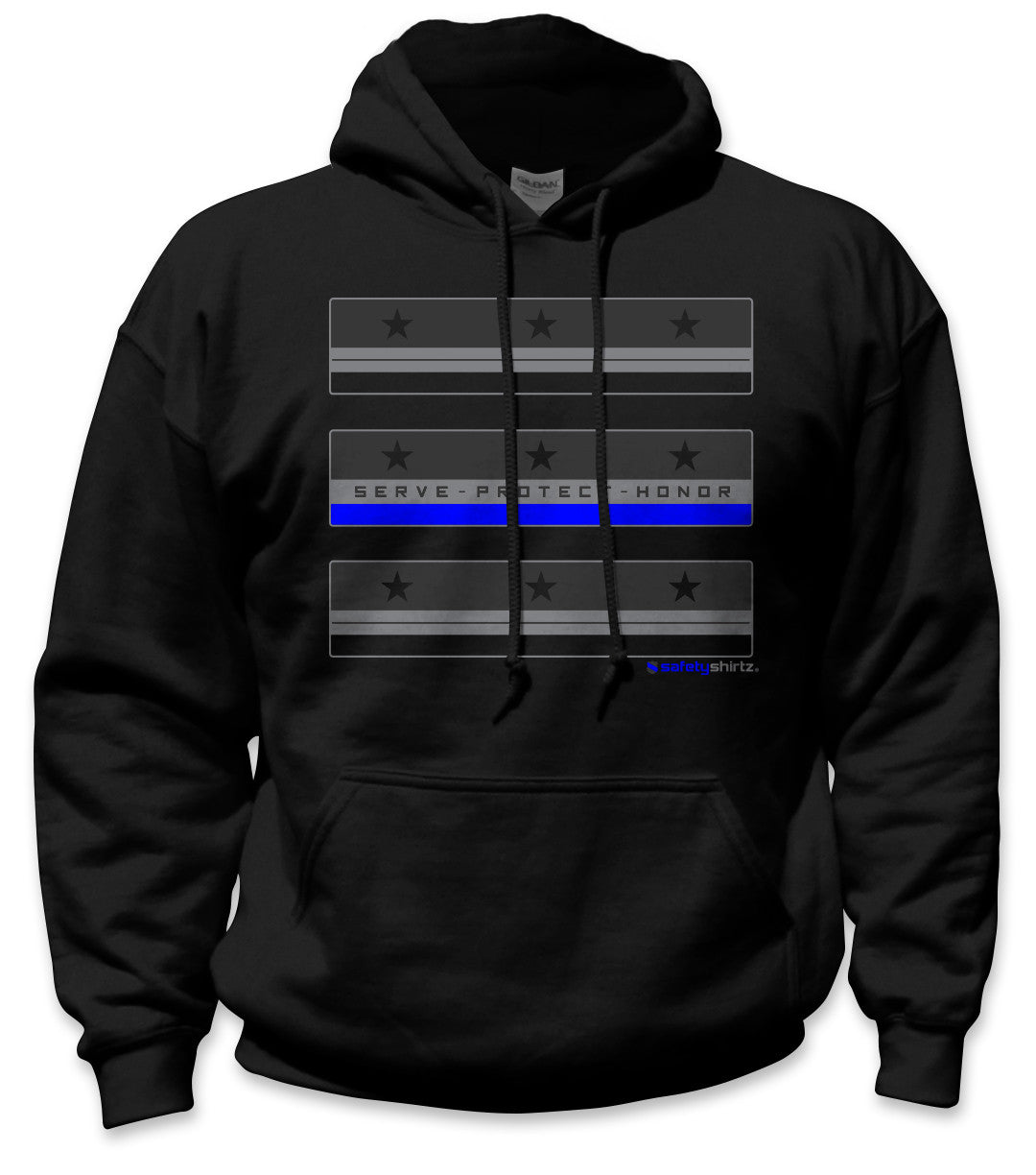 Stealth Safety Hoodie - Blue/Gray/Black