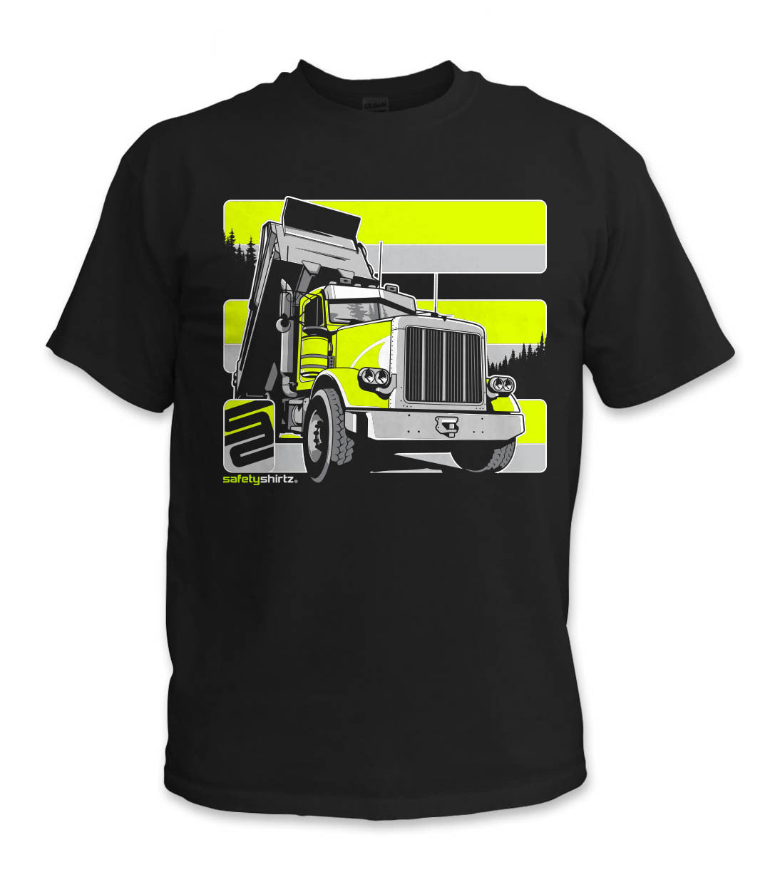 Dump Truck Safety Shirt - Yellow/Black