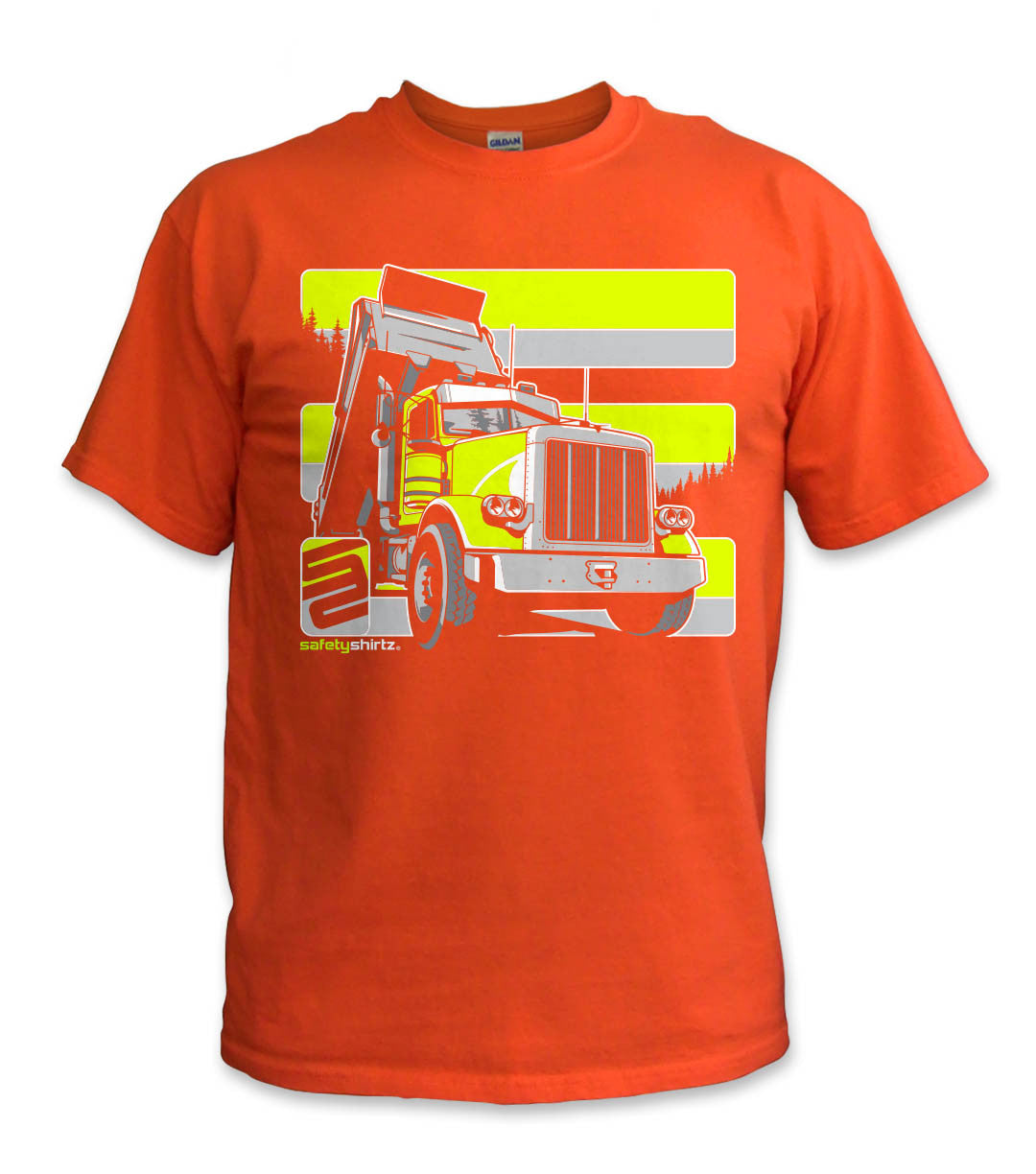 Dump Truck Safety Shirt - Yellow/Orange