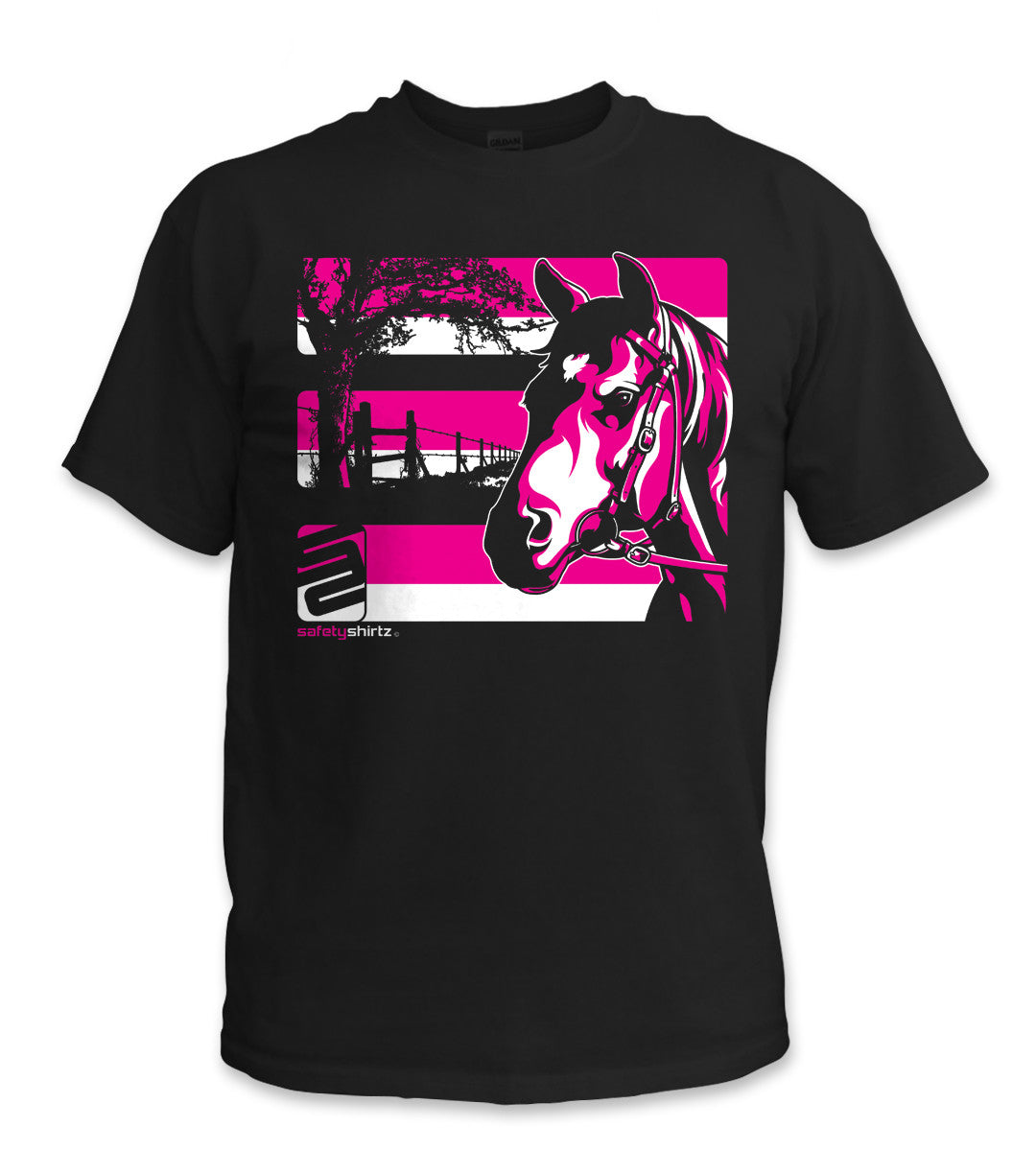 Horse Safety Shirt - Pink/Black