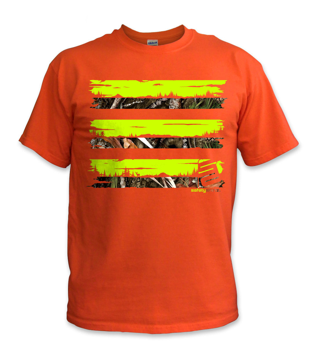 PNW Camo Safety Shirt - Yellow-Camo-Orange