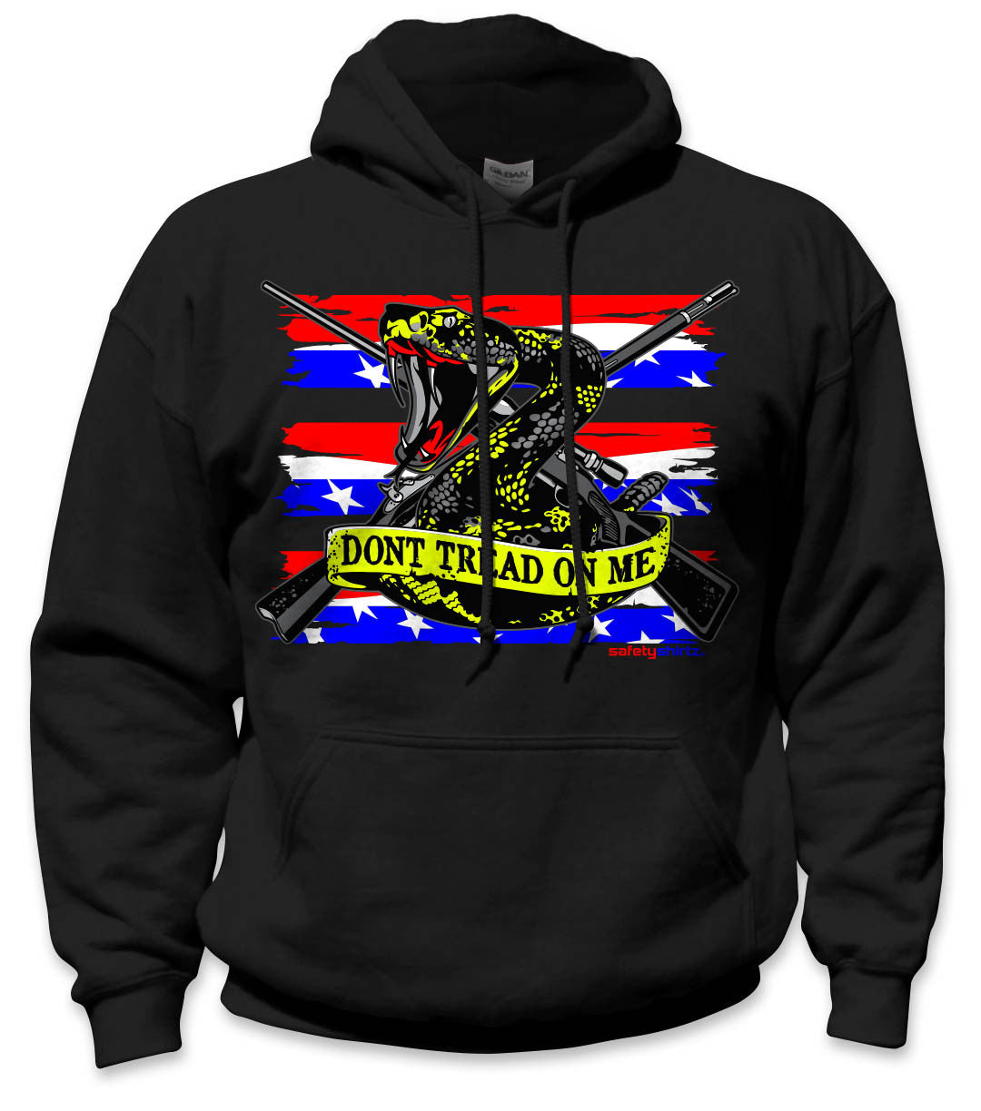 The Patriot Hi-Vis Safety Stripe Hoodie - Neon Red/Neon Yellow/Black