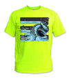 Seattle Ice Safety Stripe Shirt - Sea Blue/Reflective/Yellow(Safety Green)