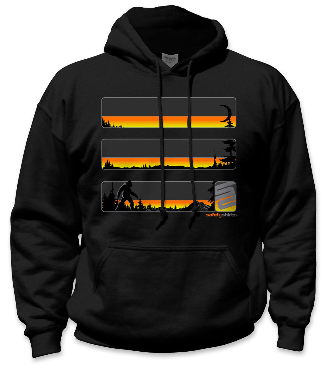Sasquatch Stealth Hi-Vis Safety Stripe Hoodie - Neon Yellow/Neon Orange/Reflective/Black