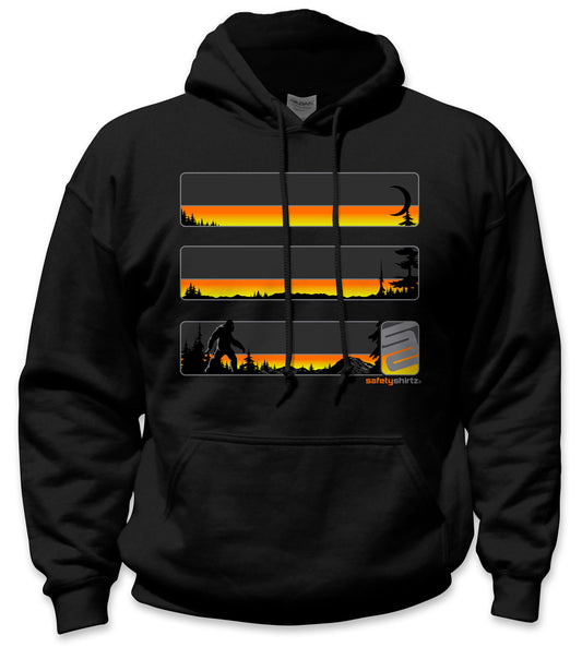 Sasquatch Stealth Hi-Vis Safety Stripe Hoodie - Neon Yellow/Neon Orange/Reflective/Black