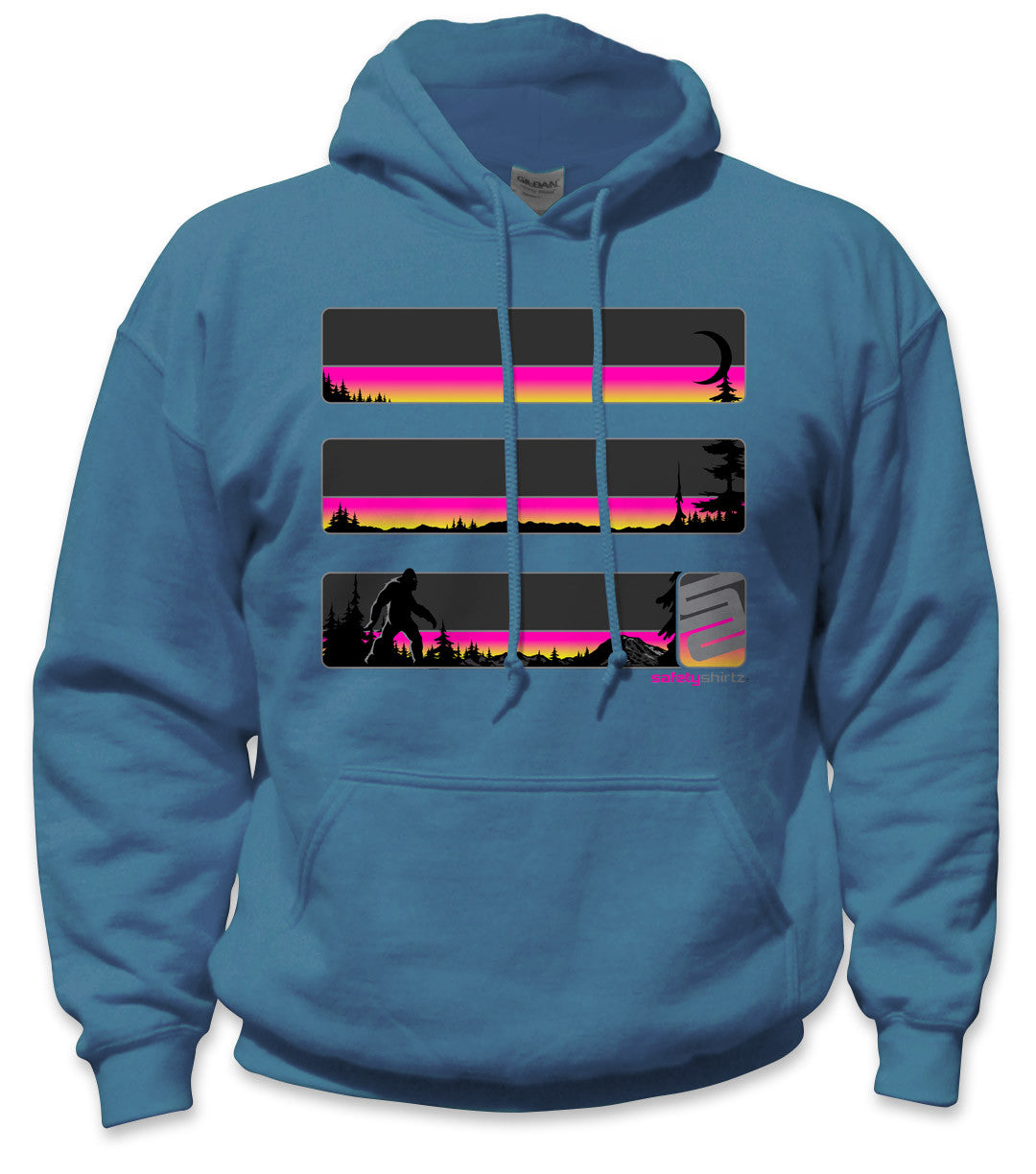 Sasquatch Stealth Hi-Vis Safety Stripe Hoodie - Neon Yellow/Neon Pink/Reflective/Black/Indigo Blue