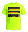 Sasquatch Stealth Hi-Vis Safety Stripe Tee - Neon Yellow/Neon Orange/Reflective/Black/Yellow (Safety Green)