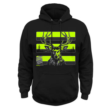 The Stag Safety Stripe Hoodie - Yellow/Reflective/Black