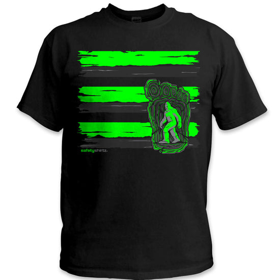 YOUTH Bigfoot Hi-Vis Safety Stripe Tee - Neon Green/Reflective/Black