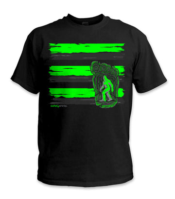 YOUTH Bigfoot Hi-Vis Safety Stripe Tee - Neon Green/Reflective/Black