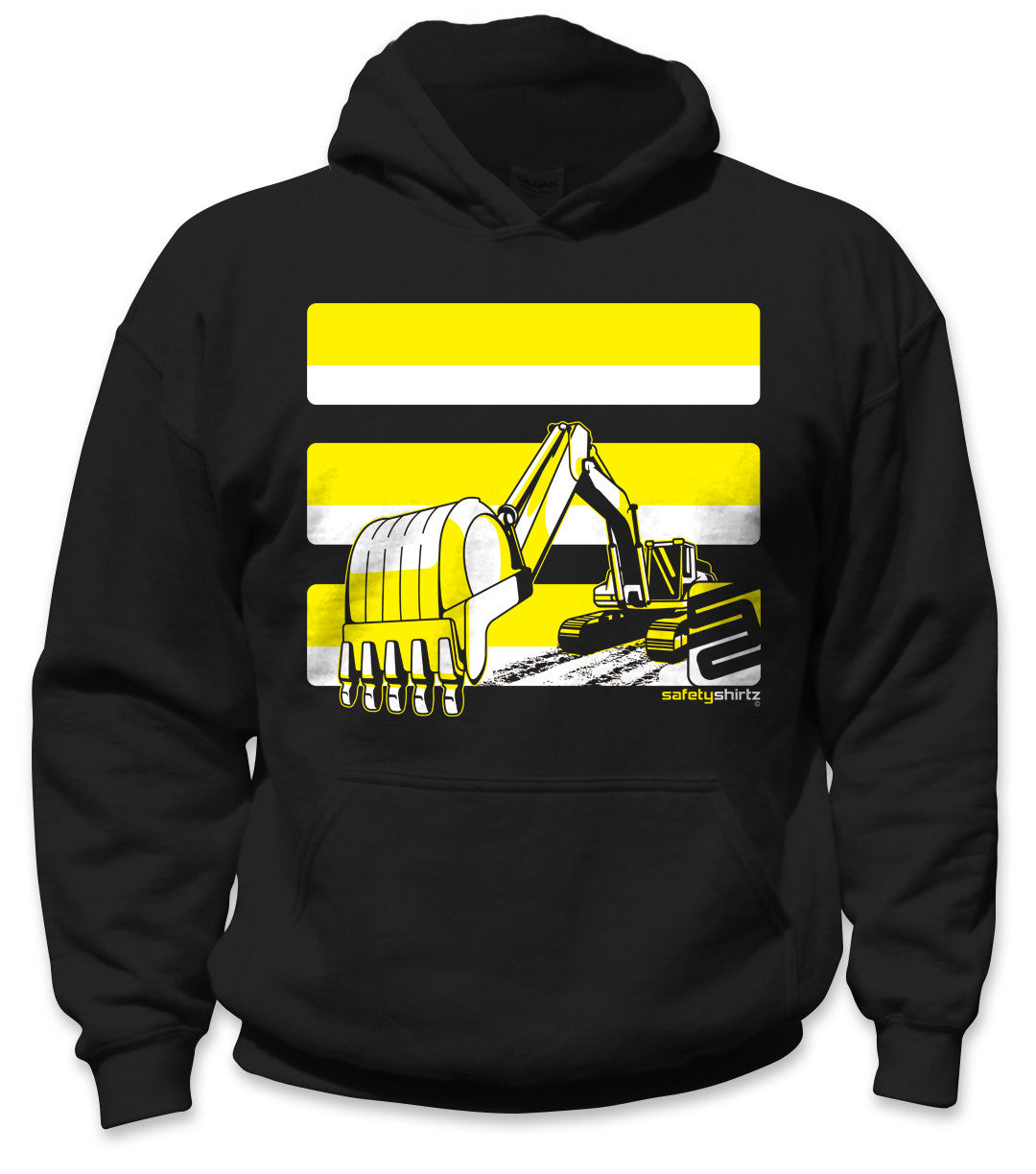 Youth Excavator Safety Hoodie - Yellow/Black