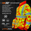 SS360º Tropic Heat - Orange - Type-R - Class 3 - Reflective Safety Hoodie