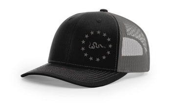 1776 Betsy Ross - Richardson Snapback Hat - Black/Charcoal Mesh