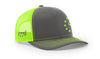 1776 Betsy Ross - Richardson Snapback Hat - Charcoal/Yellow (Safety Green) Mesh