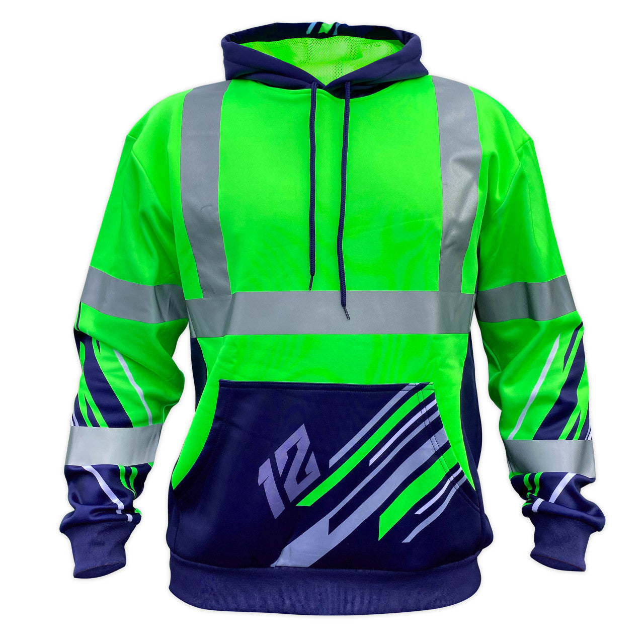 SS360º 12 Seattle - Green - Class 3 - Type-R - Reflective Safety Hoodie
