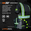 SS360º Stealth 1776 Betsy Ross - Black - UPF 40 - Enhanced Visibility - Reflective Safety Shirt