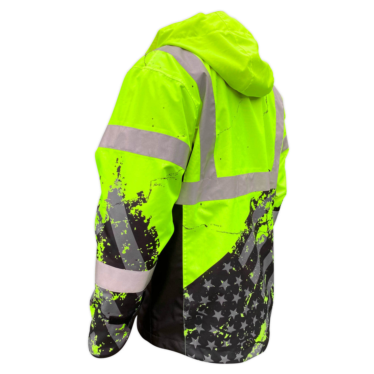 SS360º American Grit - Yellow - Class 3 - Type-R - Reflective Waterproof Safety Rain Jacket