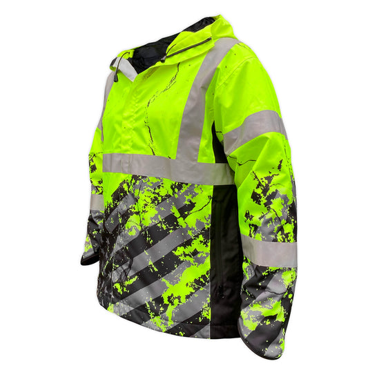 SS360º American Grit - Yellow - Class 3 - Type-R - Reflective Waterproof Safety Rain Jacket