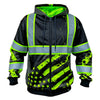 SS360º Stealth American Grit Zip-Up - Black - Type-O Reflective Safety Hoodie