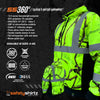 SS360° Backwoods Camo - Yellow (Safety Green) - Class 3 - Type-R - Reflective Safety Hoodie - Product Features