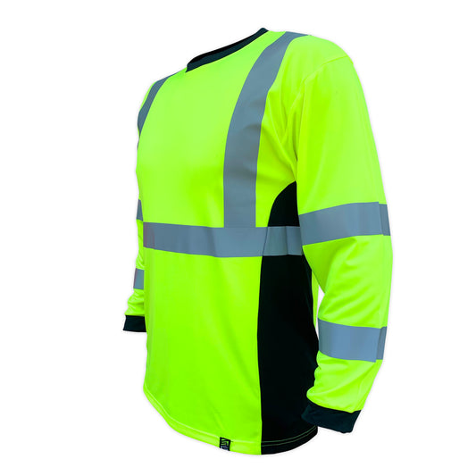 SS360º Basic - Yellow - Long Sleeve Class 3 - Type-R - UPF 40 - Reflective Safety Tee