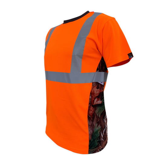 SS360º Deepwoods Camo - Orange - Class 2 - Type-R - UPF 40 - Reflective Safety Shirt