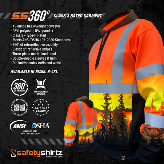 SS360º Wildland Sasquatch - Orange - Class 3 - Type-R - Safety Hoodie