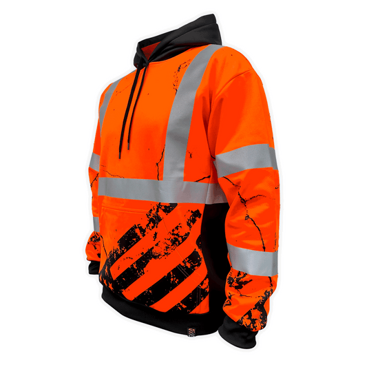 SS360º American Grit Orange Class 3 - Type-R - Reflective Safety Hoodie