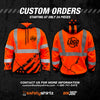 SS360º American Grit - Orange - Class 3 - Type-R - Reflective Safety Hoodie