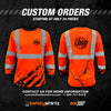 SS360º American Grit - Orange - Class 3 - Type-R - Reflective Safety Long Sleeve Tee