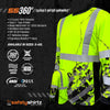 SS360º American Grit - Yellow - Class 3 - Type-R - UPF 40 - Reflective Long Sleeve Safety Shirt