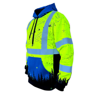 SS360º Alaska - Yellow - Class 3 - Type-R - Reflective Safety Hoodie