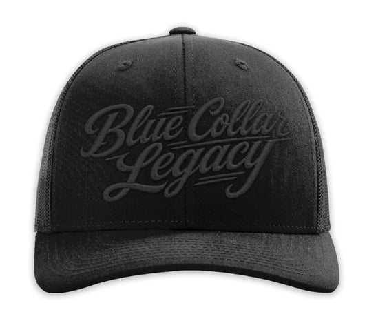 Monte Cristo - Blue Collar Legacy Snapback Hat - Black/Black Mesh