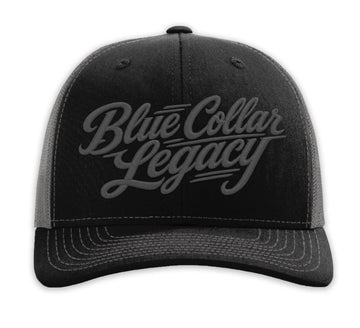 Morton - Blue Collar Legacy Snapback Hat - Black/Gray Mesh