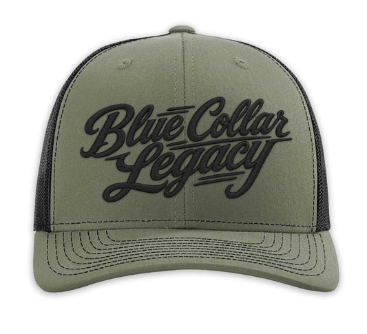 Sedro-Woolley - Blue Collar Legacy Snapback Hat - Military Green/Black Mesh