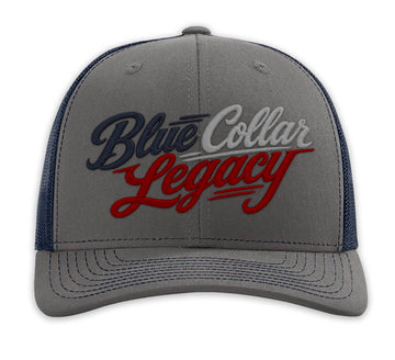 250 - Blue Collar Legacy Snapback Hat - Dark Gray/Navy Blue