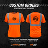 SS360º Basic - Orange - Class 2 - Type-R - UPF 40 - Reflective Safety Shirt - Custom Orders