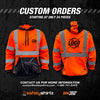 SS360º Daybreak Camo - Orange - Class 3 - Type-R - Reflective Safety Hoodie